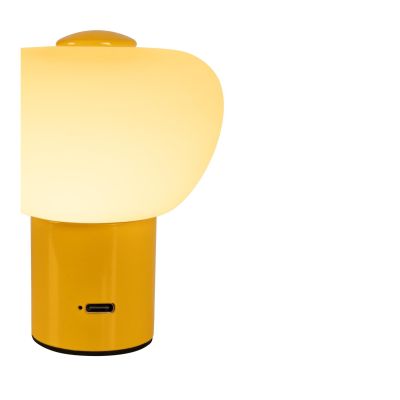 Lucide GUSTAV - Rechargeable Table lamp - Battery pack - Ø 8 cm - LED Dim. - 1x0,8W 2700K - Yellow